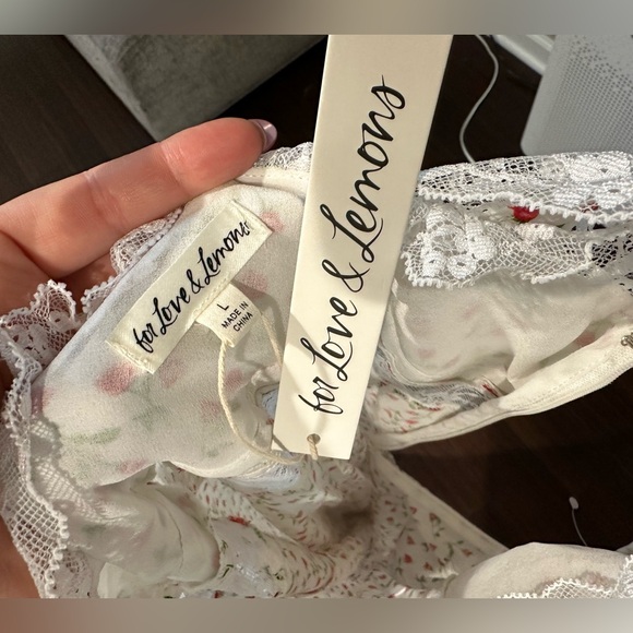 For Love and Lemons brand new white midi dress, never worn, size L - Picture 6 of 8